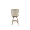 24" Melrose Swivel Counter Height Barstool Wire Brush Ivory - Boraam: Linen Upholstery, Nailhead Trim - 4 of 4