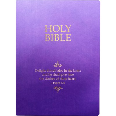 KJV Holy Bible, Delight Yourself in the Lord Life Verse Edition, Large Print, Royal Purple Ultrasoft - (King James Version Sword Bible)