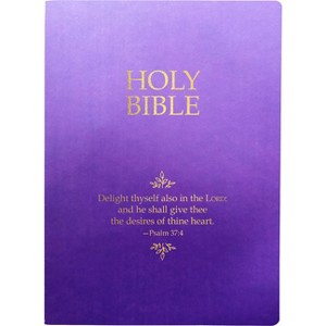 KJV Holy Bible, Delight Yourself in the Lord Life Verse Edition, Large Print, Royal Purple Ultrasoft - (King James Version Sword Bible) - 1 of 1