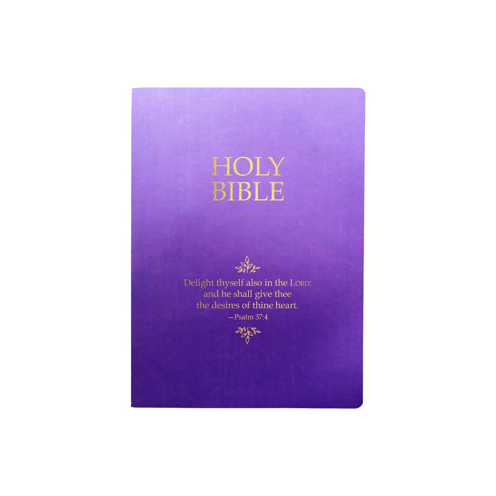 KJV Holy Bible, Delight Yourself in the Lord Life Verse Edition, Large Print, Royal Purple Ultrasoft - (King James Version Sword Bible)