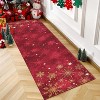 Fulvari Christmas Snowflake Accent Non-Slip Rubber Backing Indoor Area Rug Holiday Home Decor for Living Room Bedroom Bathroom - 2 of 4