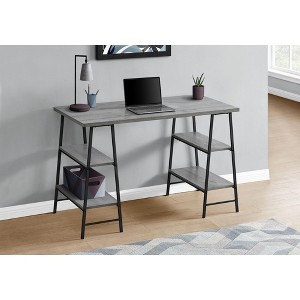 Sapphtopaz Home Office Desks 47.25" Contemporary Computer Desk with Open Storage Shelf Metal Frame Gaming Desk Office Desk for Home Office - 1 of 4