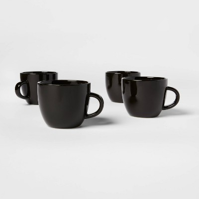 17oz 4pk Stoneware Avesta Mugs Black - Project 62™