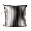 Storied Home Woven Cotton Striped Pillow, Black and Cream - 2 of 4
