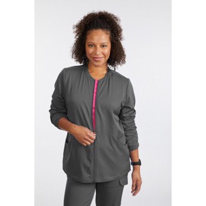 Moxie Scrubs Diana Women's Scrub Jacket – 4-Way Stretch, Full Zip, 4 Pockets, Lightweight Nursing Uniform Layer - 1 of 4
