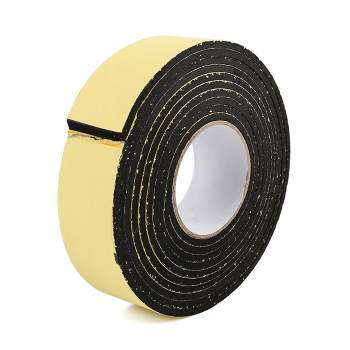 Unique Bargains Weather Stripping Tape Foam Insulation Single Side Adhesive 15ft x 2" x 1/5" Black 1PC