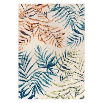 World Rug Gallery Bahama Palm Frond Floral Indoor/Outdoor Area Rug