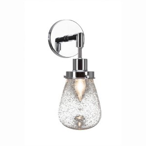 Toltec Lighting Meridian 1 - Light Sconce in  Chrome with 5" Clear Bubble Shade - 1 of 1