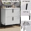 KTMBDW Fluted Design Bathroom Vanity with Ceramic Sink, Wooden Bathroom Storage Vanity with 30 Inch, Small Quick Assembly Bathroom Cabinet - 4 of 4