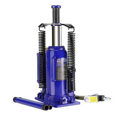 12 Ton Pneumatic Air Hydraulic Bottle Jack, Double-heavy Spring Heavy Duty Bottle Jack With With Manual Hand Pump