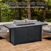 GustoWave 57 in. 50,000 BTU Outdoor Double Door Rectangular Propane Fire Pit Table with Lid, Lava Rock & Rain Cover - 2 of 4