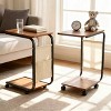 TiramisuBest Small Coffee Table with Storage Rolling Side Table Slide Under Sofa for Living Room Bedroom Apartment Easy Assembly - 2 of 4