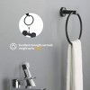 6-Pieces Stainless Steel Wall Mounted Bathroom Hardware Set with Hand Towel Bar Toilet Paper Holder and Robe Towel Hooks - image 4 of 4