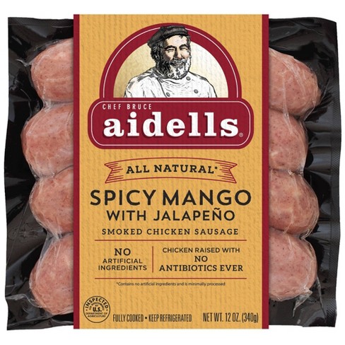 Aidells Spicy Mango With Jalapeno Smoked Chicken Sausages - 12oz : Target