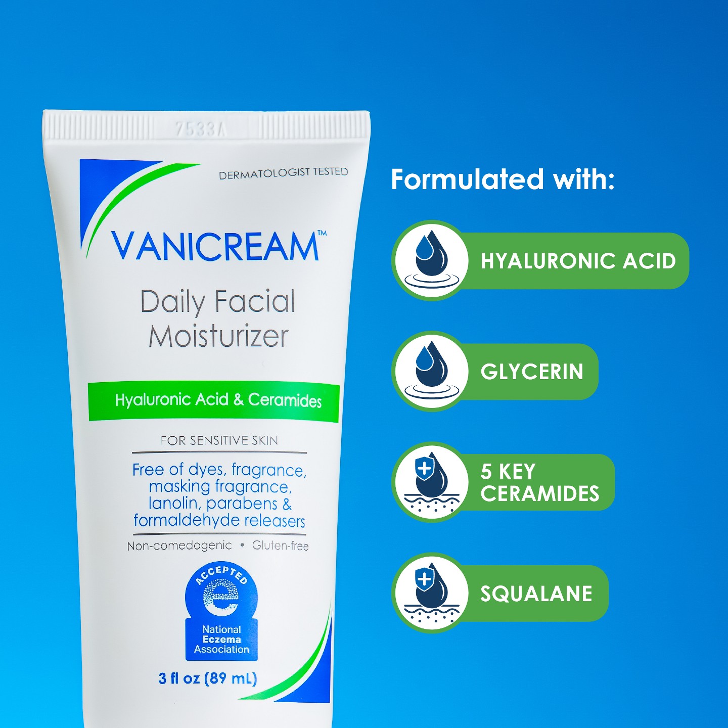 Увлажняющий крем для лица Vanicream Daily для чувствительной кожи, 3 fl oz — фото 4