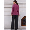 INSPIRE CHIC Women's Notched Lapel Single Breasted Long Sleeve Flap Pocket Straight Lined Business Casual Suit Jacket Blazer - 3 of 4