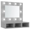 vidaXL Mirror Cabinet Concrete Gray Engineered Wood 23.6 x 12.4 x 24.4 in - 2 of 4