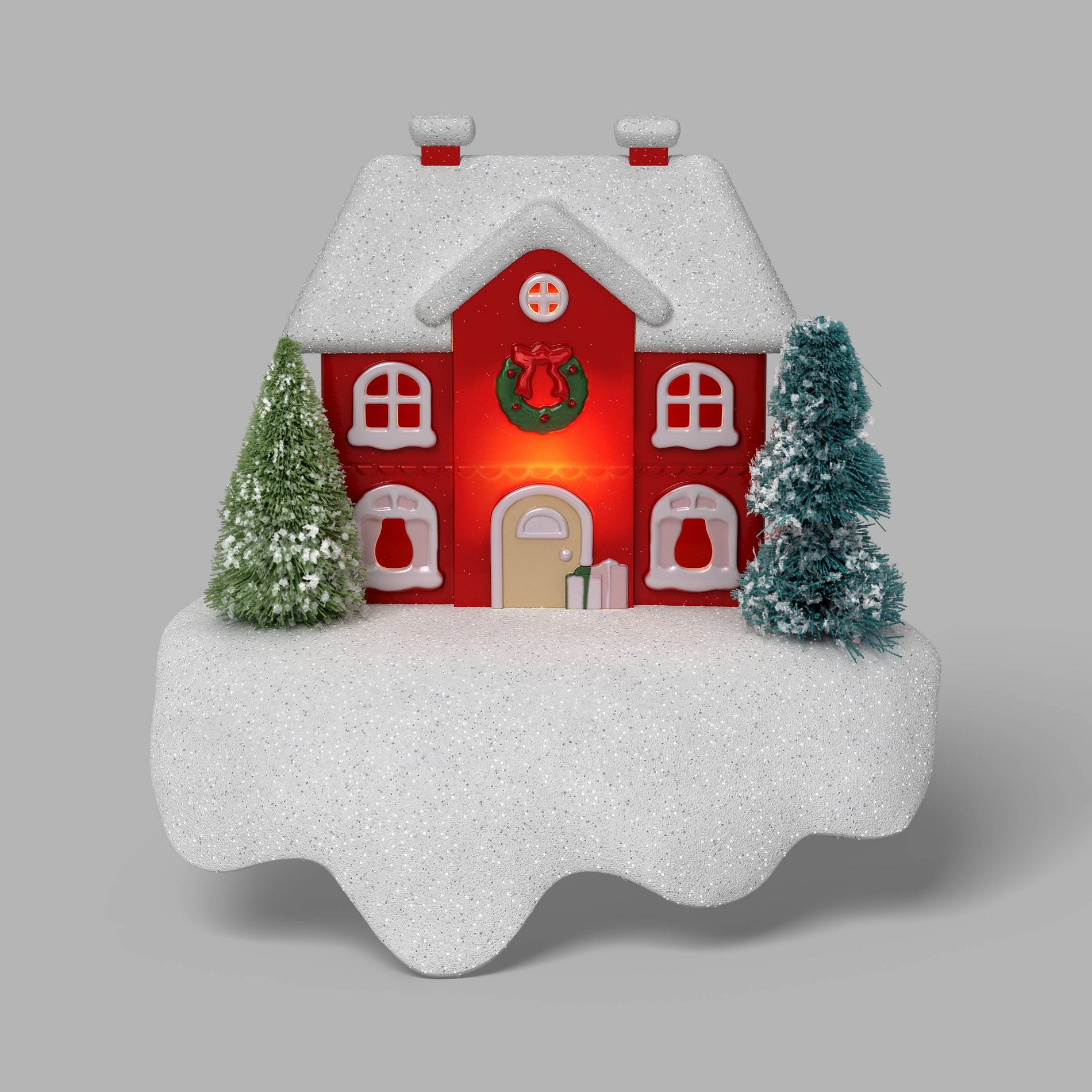 Lit Red House Christmas Tree Décor Ornament - Wondershop™