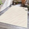 Hauteloom Astra Zebra Print Cream Outdoor Rug - 2 of 4