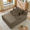 Oversized Velvet Bean Bag Chair, Soft & Cozy Floor Sofa for Adults & Kids, Plush Lounge Seat for Bedroom or Living Room-The Pop Home - 3 of 4
