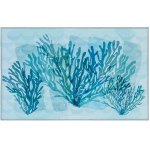 Olivia’s Home Barrier Reef Doormat – 22" × 32" Indoor,Polyester with Coral Reef Print – Ideal for Entryways, Kitchens & Hallways - 1 of 3