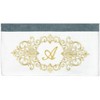 Linum Home Textiles 100% Turkish Cotton MONICA Gold Thread 2PC Embellished Bath Towel Set - 4 of 4