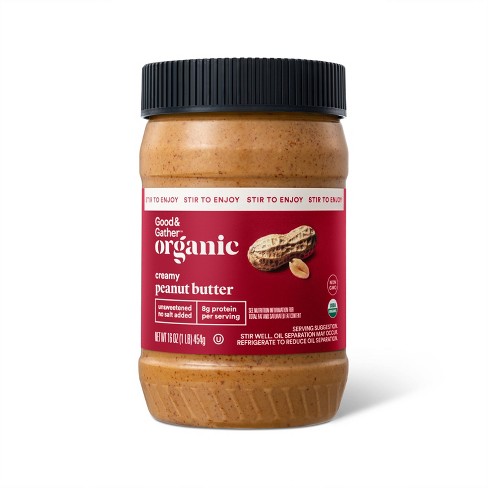 Organic Stir Creamy Peanut Butter - 16oz - Good & Gather™ - image 1 of 3