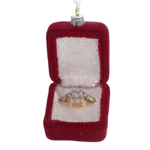 Engagement ring outlet christmas ornament