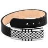 West Coast Jewelry Men's Buckle Clasp Adjustable Black Leather Bracelet - 3 of 3