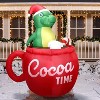 Joiedomi 6 FT Christmas Inflatable Decorations, Dinosaur in a Huge Mug Christmas Inflatable with Build-in LEDs for Xmas Party Outdoor Lawn Decorations - image 3 of 4