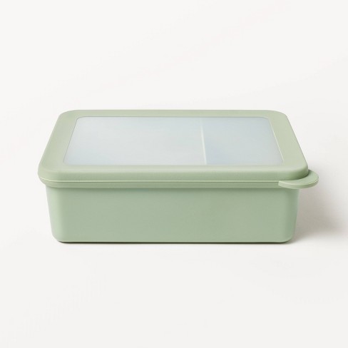 Ceramic lunch box mineral / sage green