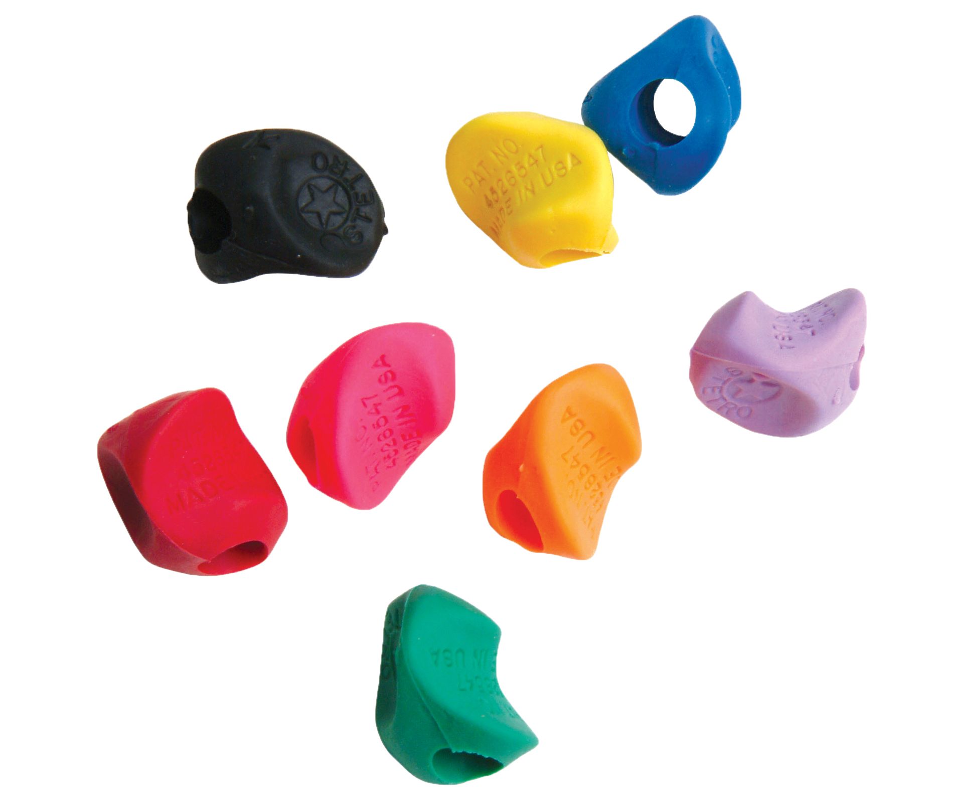 Moon Products Stetro Pencil Training Grip, Assorted Colors, Pack of 100