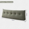 Bekrvio Multiple Sizes Headboard Pillow Wedge Reading Support Backrest Cushion with Pocket & Removable Cover for Bed Sofa Daybed - 3 of 4