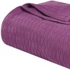 HomeRoots King Purple Cotton Woven Geometric Blanket - 4 of 4