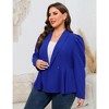 Plus Size Business Casual Blazers for Women Long Sleeve Shawl Lapel Blazer Suit Jackets - 3 of 4