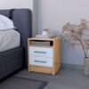 FONTOI Nightstand with Two Drawers, Side Table for Living Room Bedroom Home, White&Brown, 14.5"*20"*15.7" - 4 of 4