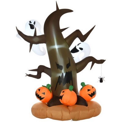 Syemin Inflatable Holiday Decorations Halloween Inflatable Dead Tree Pumpkin Kalolary Halloween Decoration Yard Lawn Decor, Brown, 39.5"*82.7"*94.5"