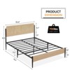 Full Size Platform Bed Frame, Rattan Metal Bed Frame with Headboard and Footboard, Mattress Foundation with Under Bed Storage, No Box Spring Needed - 2 of 4