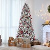 COZONY Prelit Snow Flocked Christmas Tree, Artificial Xmas Tree with 751 Warm White Lights, Hinged Indoor Holiday Decor for Home & Office - 4 of 4