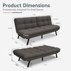Dyonery 71" Convertible Futon Sofa Bed with Memory Foam, Adjustable Recliner for Small Spaces, Linen Fabric for Apartment, Living Room, Office - 2 of 4