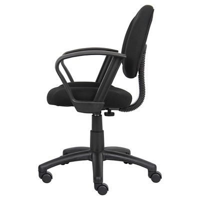 Deluxe Black Fabric Task Chair with Pneumatic Lift and Lumbar Support