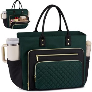 Teacher Tote Bag for Women, 17 Inch Laptop Bag with Multiple Pockets, Professional Work and Business Briefcase - 1 of 4
