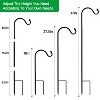 Snynuxx Metal Heavy Duty Shepherds Hook, Adjustable Shepards Hooks for Outdoor, Black Plant Hooks Pole - 3 of 4