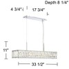 Possini Euro Design Sera Chrome Silver Linear Pendant Chandelier 33 1/2" Wide Modern Clear Crystal 5-Light Fixture for Dining Room Kitchen Island Home - 4 of 4
