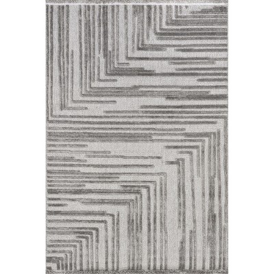 Nuloom Ziva Contemporary Abstract High-Low Fringe Indoor Area Rug