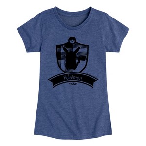 Girls' - Pokémon - Plaid Badge Fitted Short Sleeve Graphic T-Shirt - 1 of 4