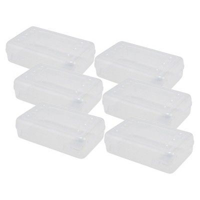 Advantus® Pencil Box Clear, Pack Of 6 : Target