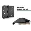 36 in. x 80 in.2-Panel Plank Arch Top Left Hand Inswing Wooden Grain Finished Fiberglass Knock Down Front Exterior Door with Door Jamb - 4 of 4