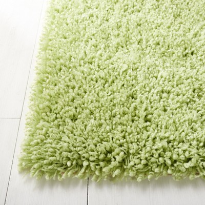 Light Blue Tufted Shag Handmade Wool Area Rug