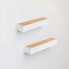 SEVOBAL Decorative Bookshelf Wall Floating Shelves Wall Wood Decor Storage Shelf Wall Mounted Shelf Storage Hanging Shelf, Beige, 23.62"*5.91"*2.36" - 4 of 4